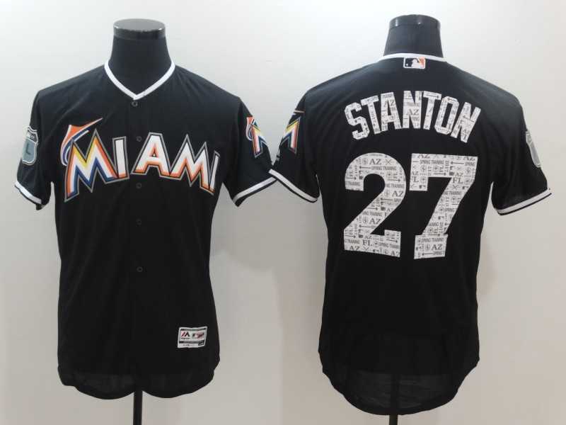 Miami Marlins #27 Giancarlo Stanton Black 2017 Spring Training Flexbase Collection Stitched Jersey,We sell and wholesale Miami Marlins #27 Giancarlo Stanton Black 2017 Spring Training Flexbase Collection Stitched Jersey on line form chian!